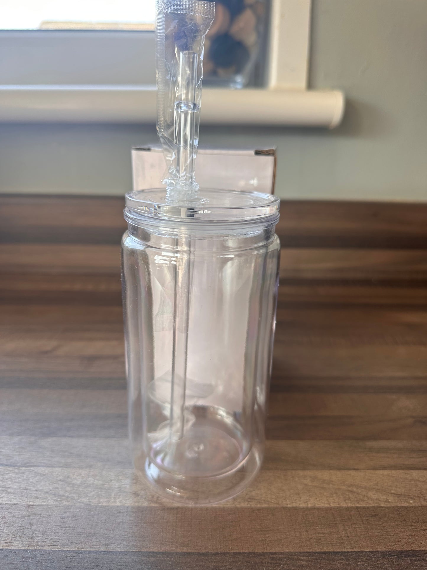 16oz Acrylic Snow Globe Tumbler