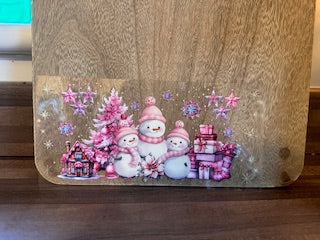 Christmas Snow Family Pink Wrap