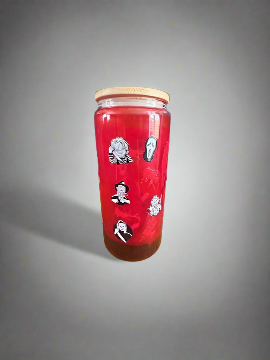 Pre-Made Chucky Drip Style 16 oz Tumbler (Glass)