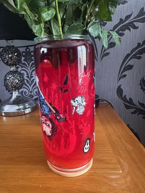 Pre-Made Chucky Drip Style 16 oz Tumbler (Glass)